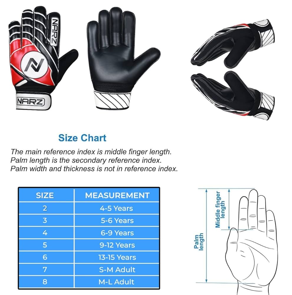 Buy Brrnoo Soccer Goalkeeper Gloves, Kids Antiu2011slip Latex Palm Finger