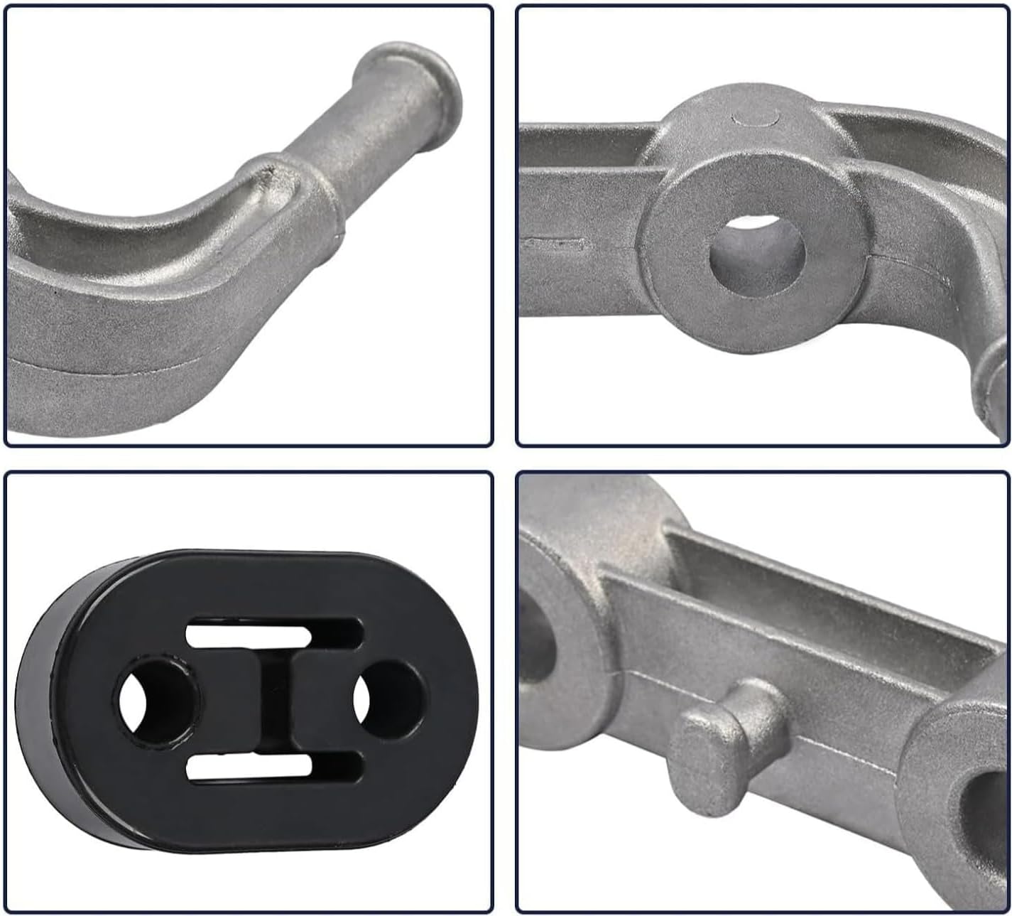Replacement Rear Left and Right Exhaust Bracket Muffler Support Assembly 68275662AB 68395841AA Compatible with Hanger Rubber Fits Dodge Ram 1500 5.7L 6.2L 2019-2025 (2Pcs Hanger Rubber)