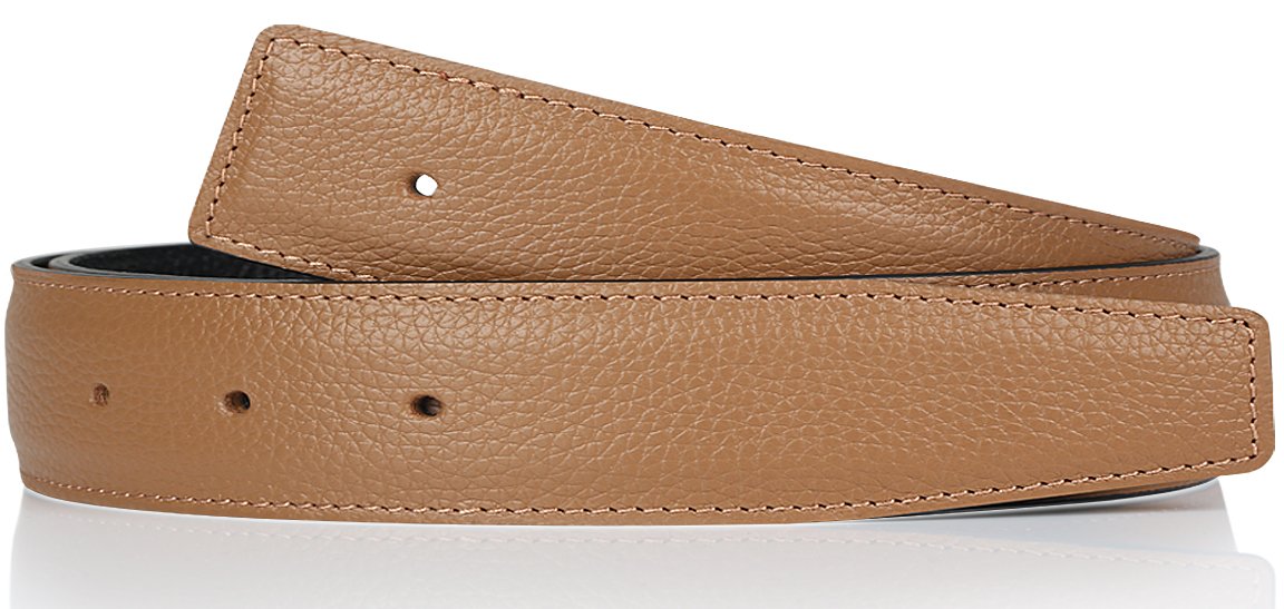 Hellbrauner echt Leder Wendegürtel für Herren & Damen in Braun 31mm Gürtel