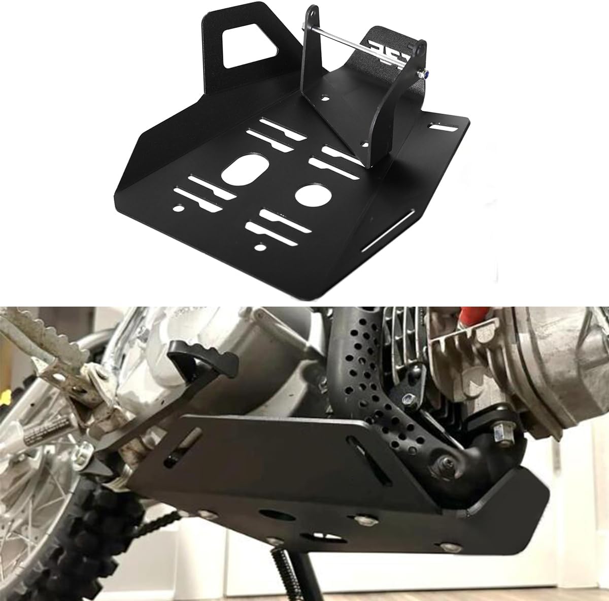 Front Skid Plate Lower Engine Bash Cover Guard For CRF110F 2013-2024 (BLACK)