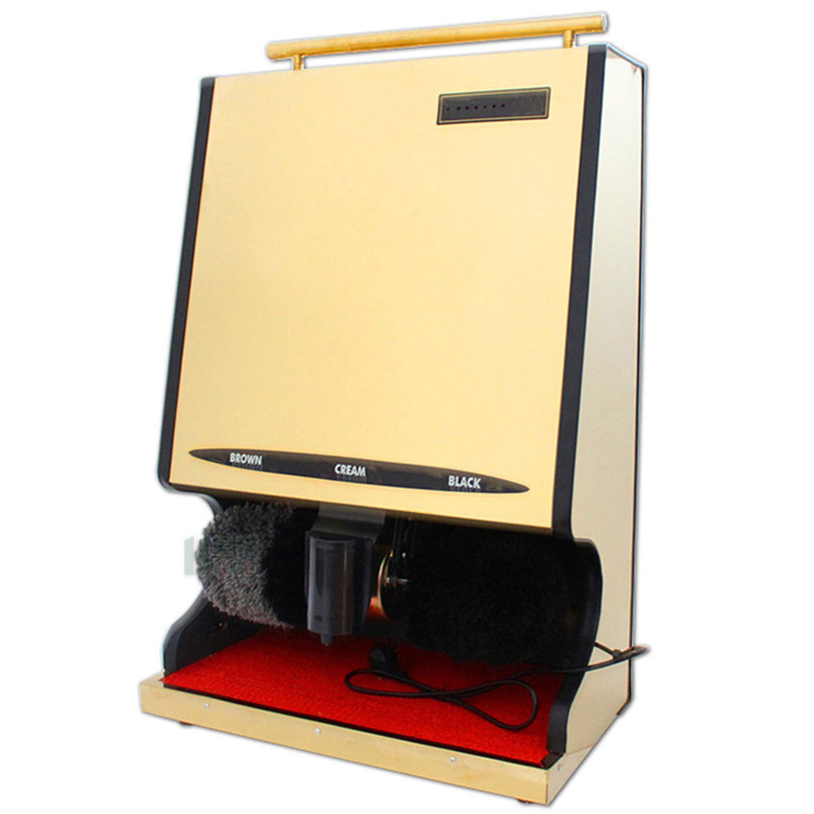 JFGCTYHXY Shoe polisher, Shoe Brush, Suitable for Hotels, Commercial Buildings, Banks Etc,G1,Electric Shine Machine(Silver)