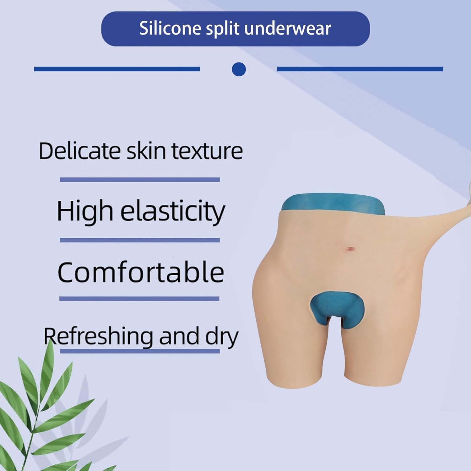 GAOLEI Silicone Panties Can Be Inserted Open Crotch Boxer Briefs Shape Wear Male to Female for Transgender
