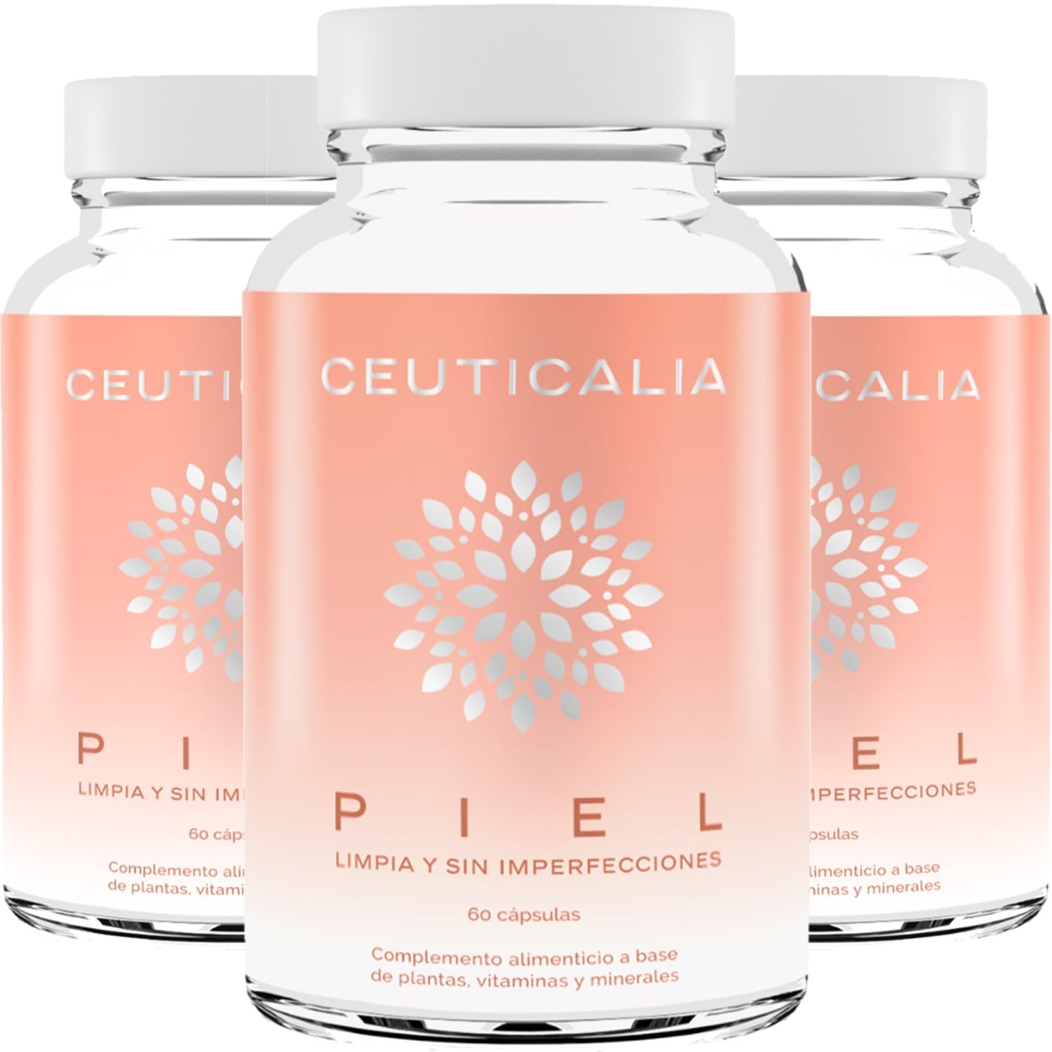 Suplemento para la Cara y la Piel - Anti Puntos Negros, Acné, Piel Grasa y Seca, Granos, Manchas - Hombres, Mujeres - Zinc, Vitamina A, Ortiga, Bardana, Cola de Caballo - 180 Cápsulas, 90 Días