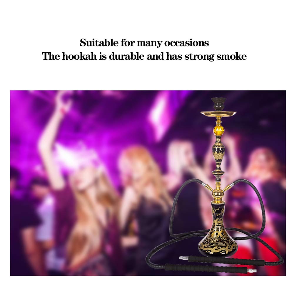 Cachimbas Juego Completo Doble Manguera, Fabricado en Vidrio Pipa de Agua con el Cuenco Y para Cigarrillos Y Tabaco Juego Completo de Cachimba de Vidrio