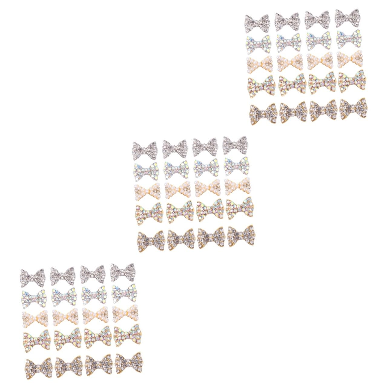 Healvian 150pièces Décorations Pour Avec Strass Et Nœuds Accessoires De Nail Art Pour Créations Élégantes Et Personnalisées