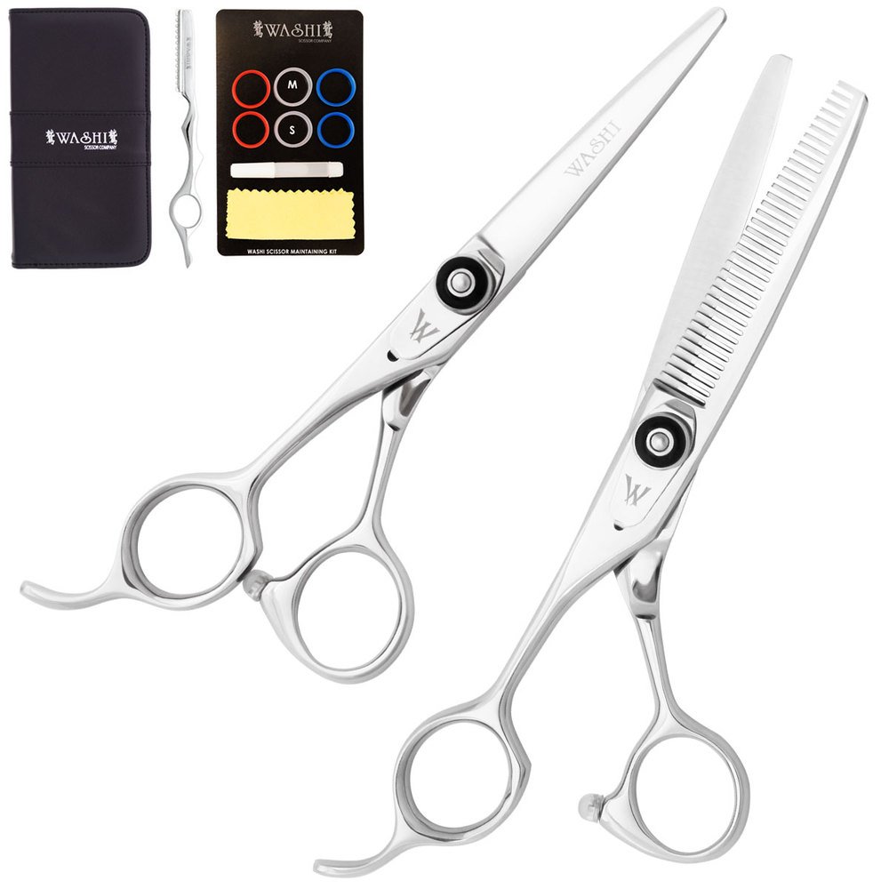 Washi Beauty - Lefty ECO Shear Set w/ 6.0” Shear, 30 Tooth Thinner, Razor, & Case