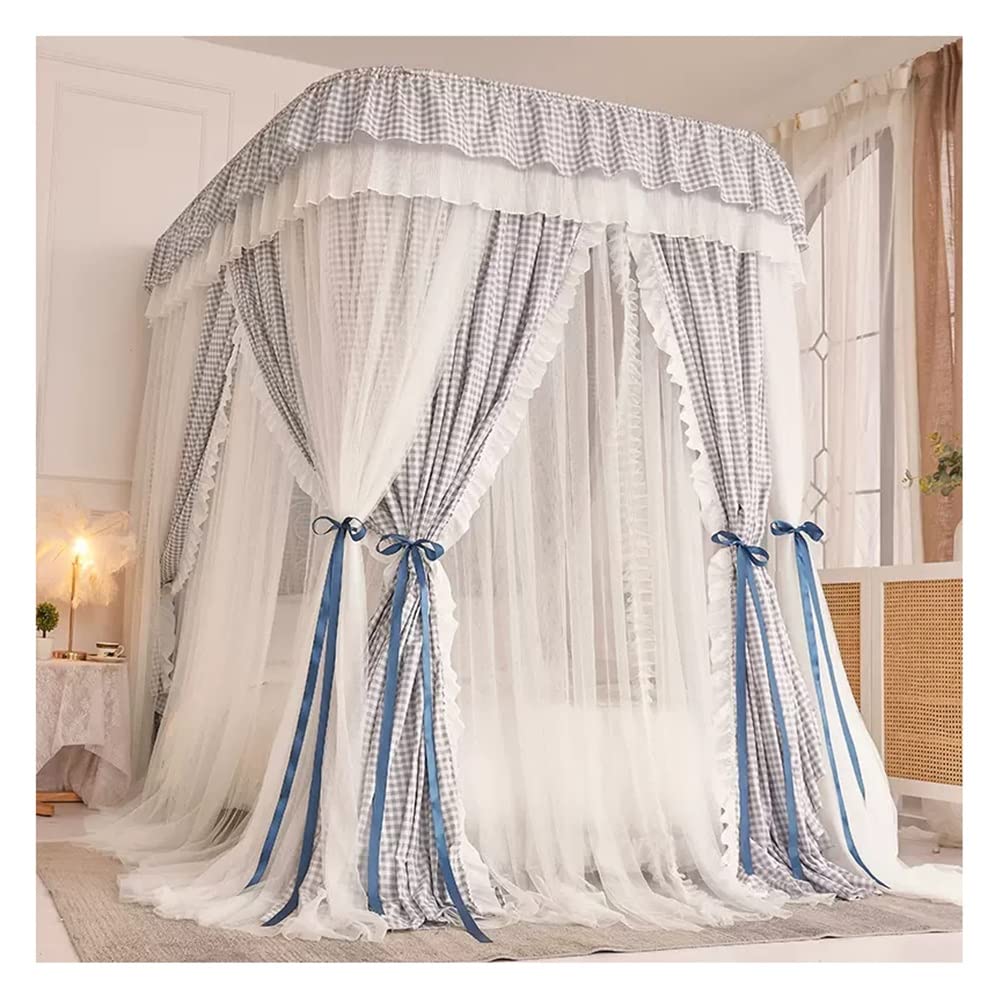 Evita mosquitos y luz con la mosquitera con dosel para cama doble de 180x200