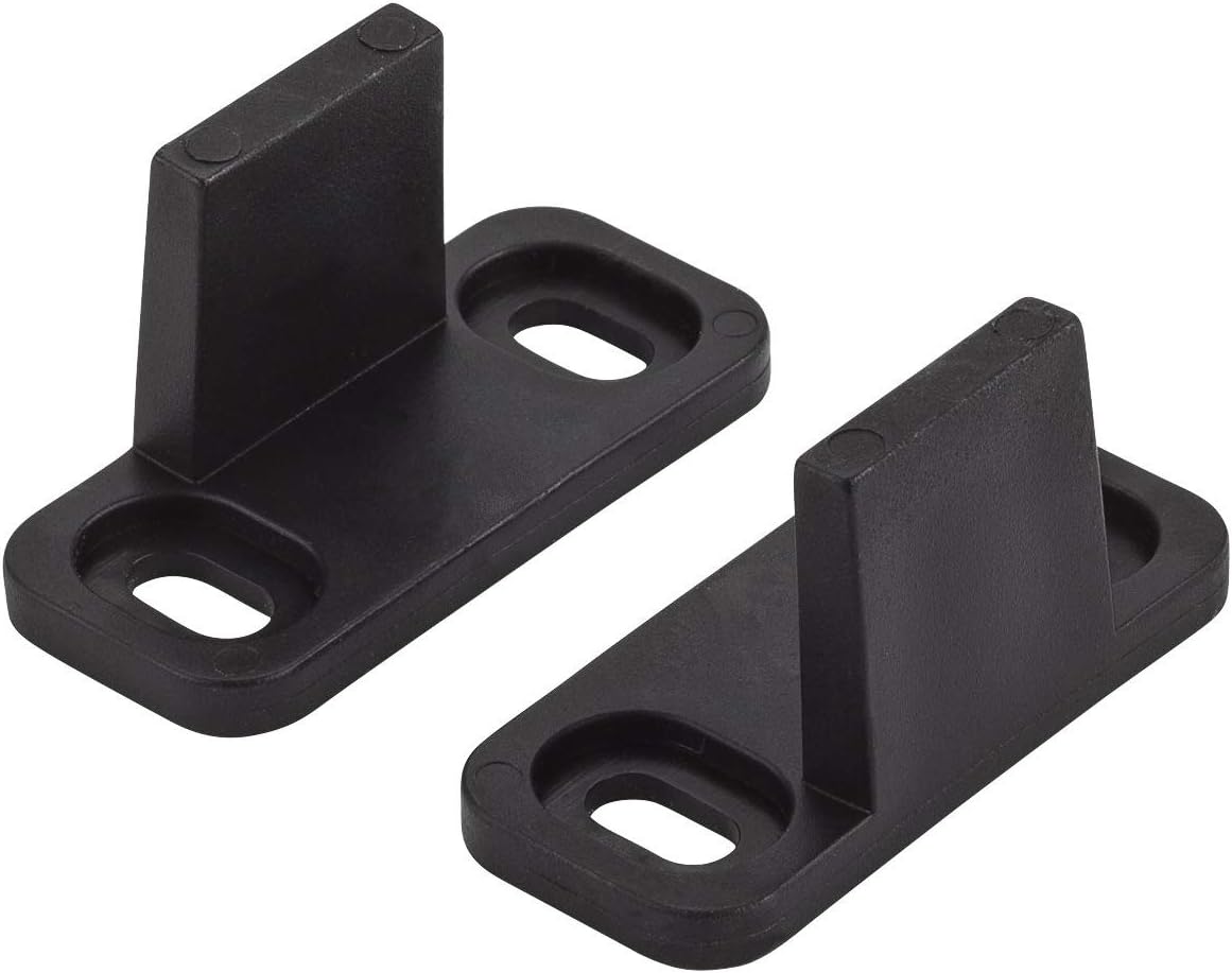 National Hardware N700-114 Sliding Door Hardware Double Floor Guide, Matte Black, 1-3/4"