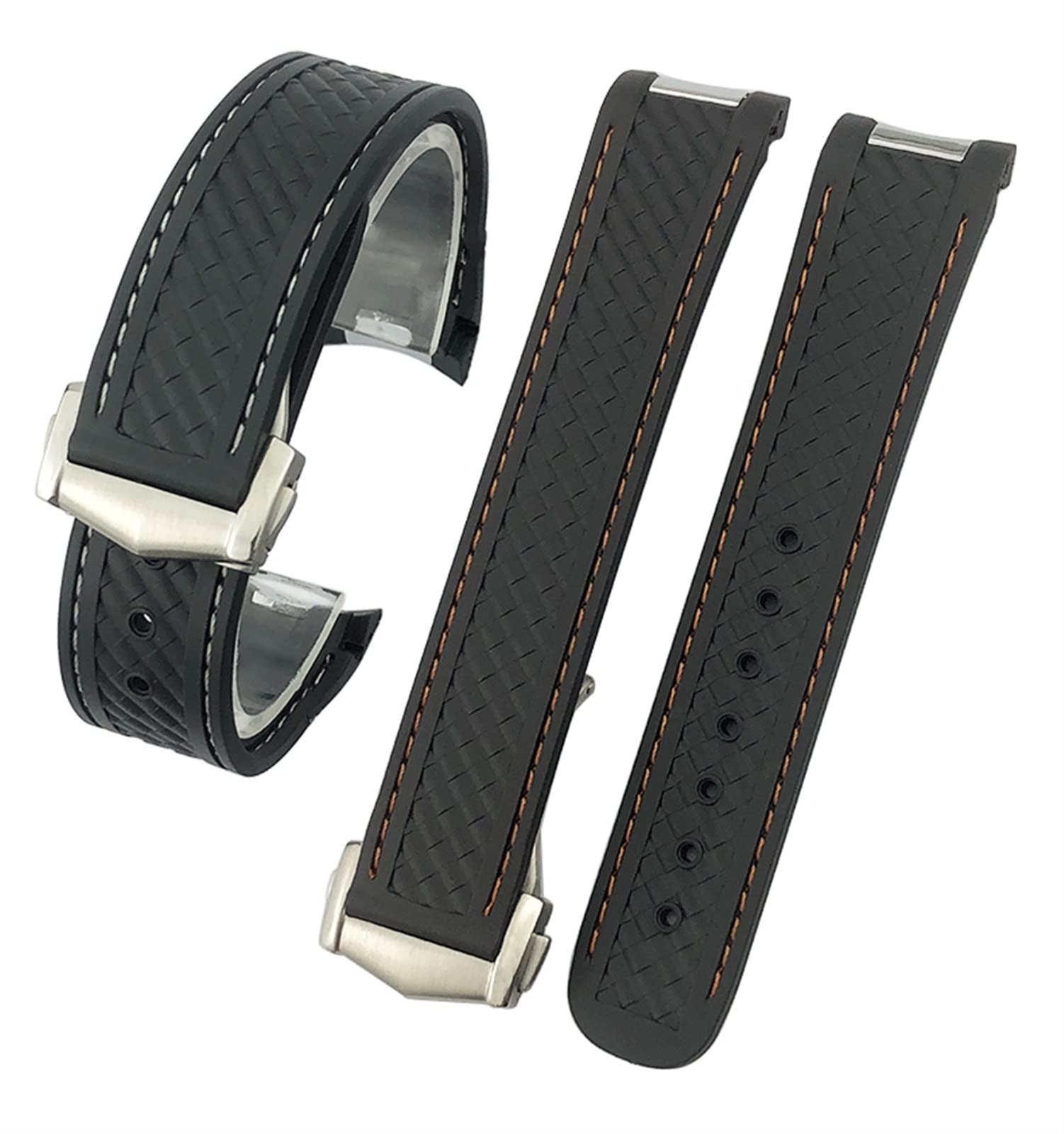EPANO Uhrenarmband für Omega Seamaster Aqua Terra AT150 8900 Uhrenarmband, Faltschließe, 20 mm, Gummi-Silikon-Armbänder