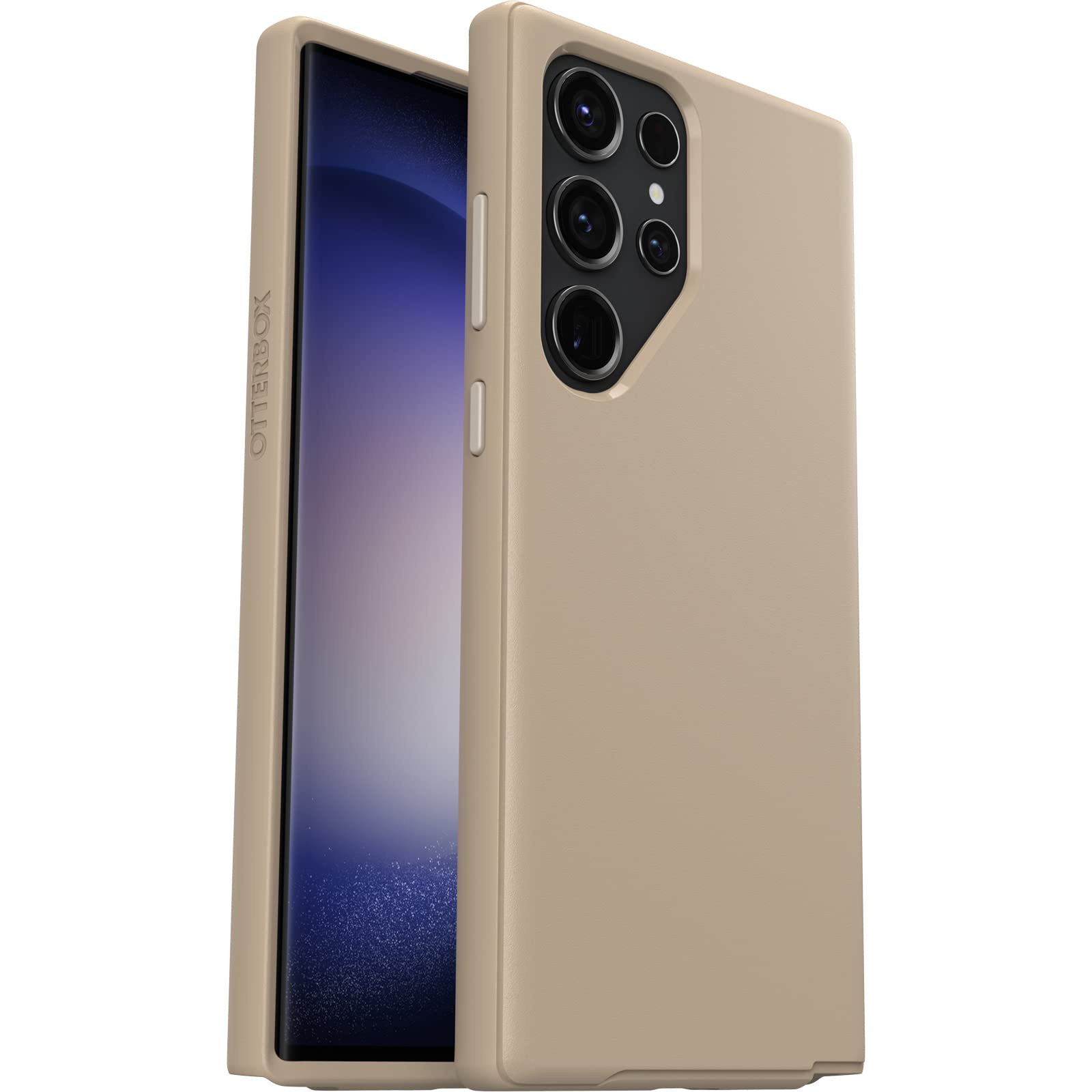 OtterBox Cover per Samsung Galaxy S23 Ultra Symmetry, resistente a shock e cadute,sottile, testata 3x MIL-STD 810G, protezione antimicrobica, Beige