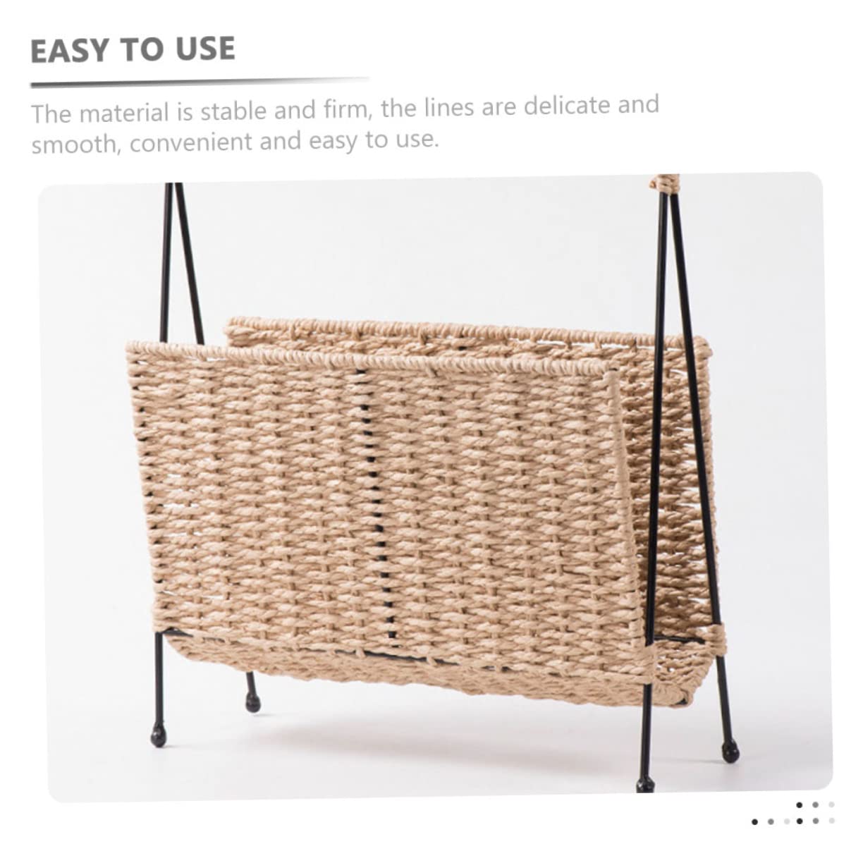 Porte-Revues Paniers En Osier, Panier De Rangement Pour Magazines, Paniers De Rangement Rétro Pour Bureau à Domicile Maison Ou Bureau