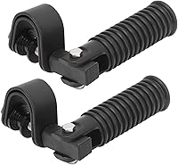 Vista 9 de Reposapiés de repuesto para motocicleta, par de clavijas de pie de motocicleta, soporte para reposapiés de 1 pulgada (negro)