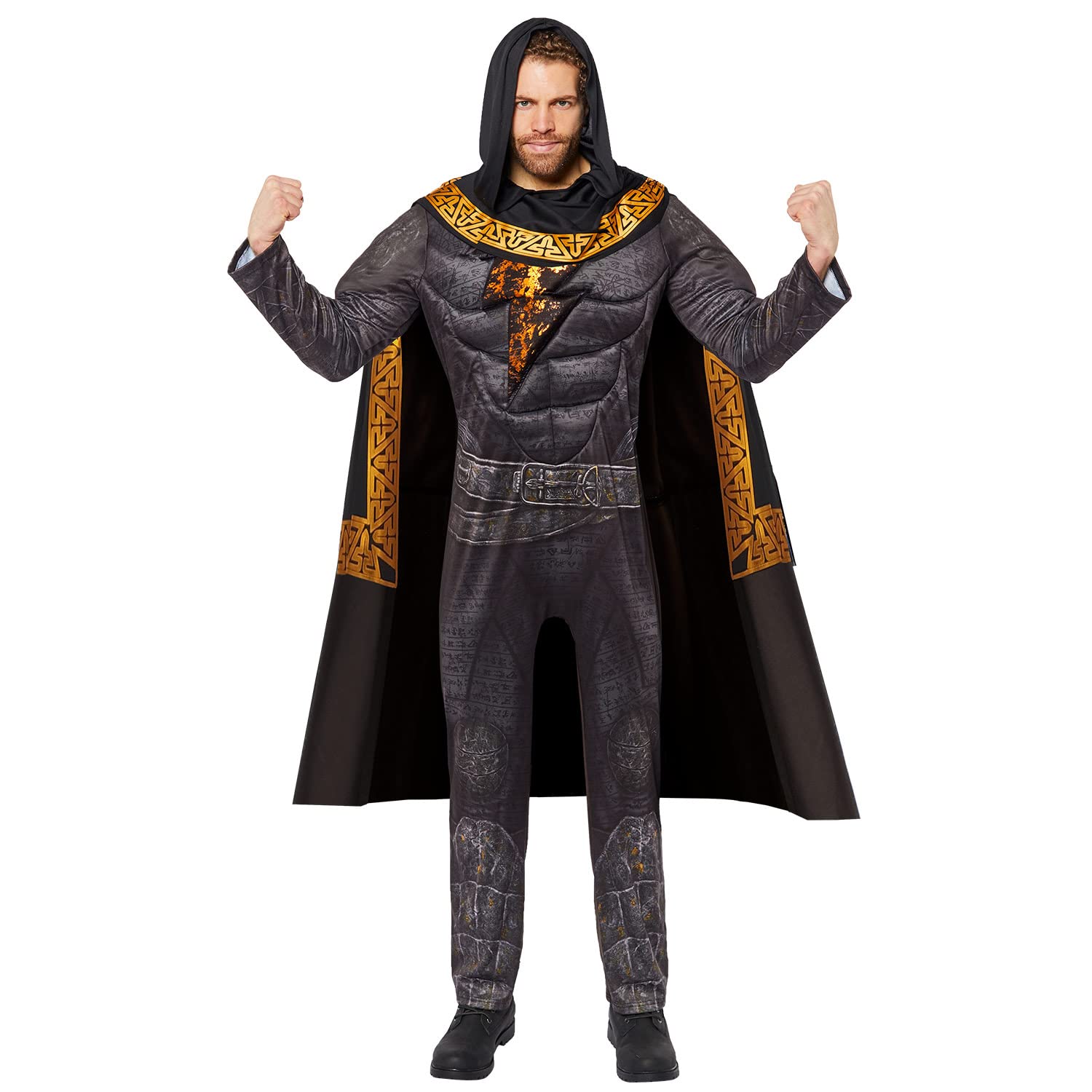 Amscan - Adults Officially Licensed DC Comics Black Adam Men's Fancy Dress Costume Size: Medium - X-Large