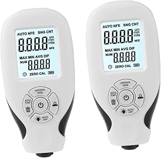 TEHAUX Medidor De Espessura De Pintura De Carro 2 Peças Medidor De Espessura Testador De Revestimento De Pintura De Carro Medidor De Espessura De Pintura Automática Testador De