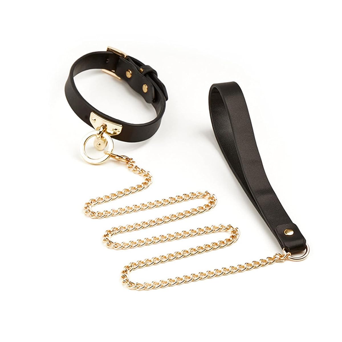 Yemax 首輪 人間 Sm リード付き Smグッズ 人間用首輪 調整可能 可愛い 金属牽引チェーン付き smコスプレ 拘束具 アダルトグッズ ブラック