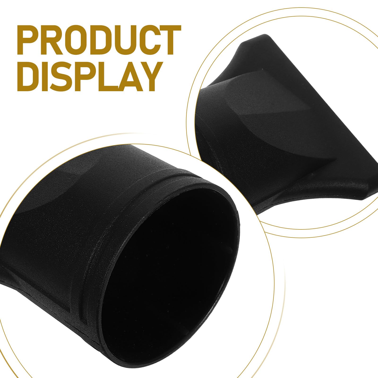 VOSAREA 2 Stück Schwarze Föhndüsen aus Kunststoff mit 44-46mm Universeller Passform und Gleichmäßiger Luftverteilung für Professionelle Salons und Tägliche Haarpflege