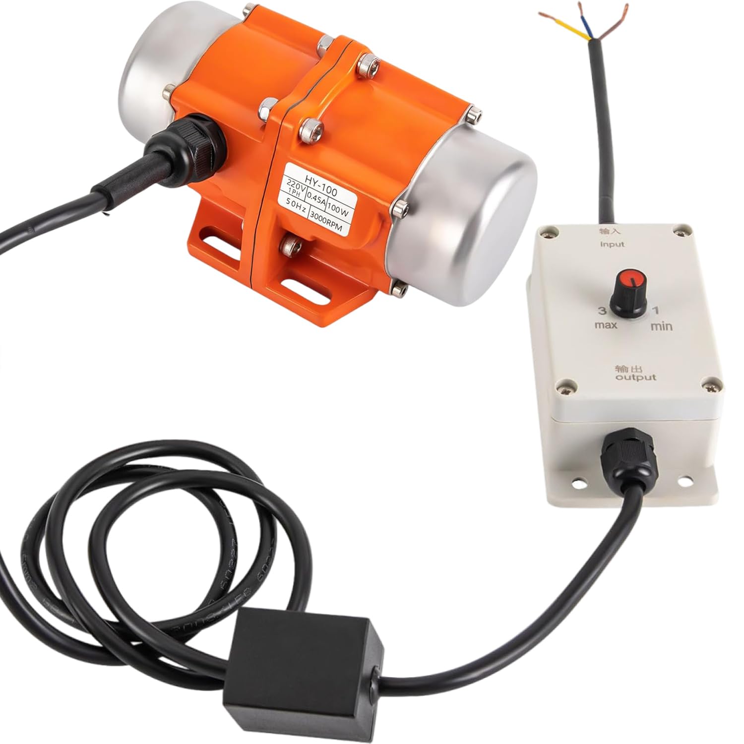 220V 100W Motore Vibrante per Calcestruzzo con Regolatore di Velocità Continuo 0-3000 giri/min, Motore Vibrante Versatile per Estrazione Mineraria Metallurgia Carbone Elettricità Edilizia