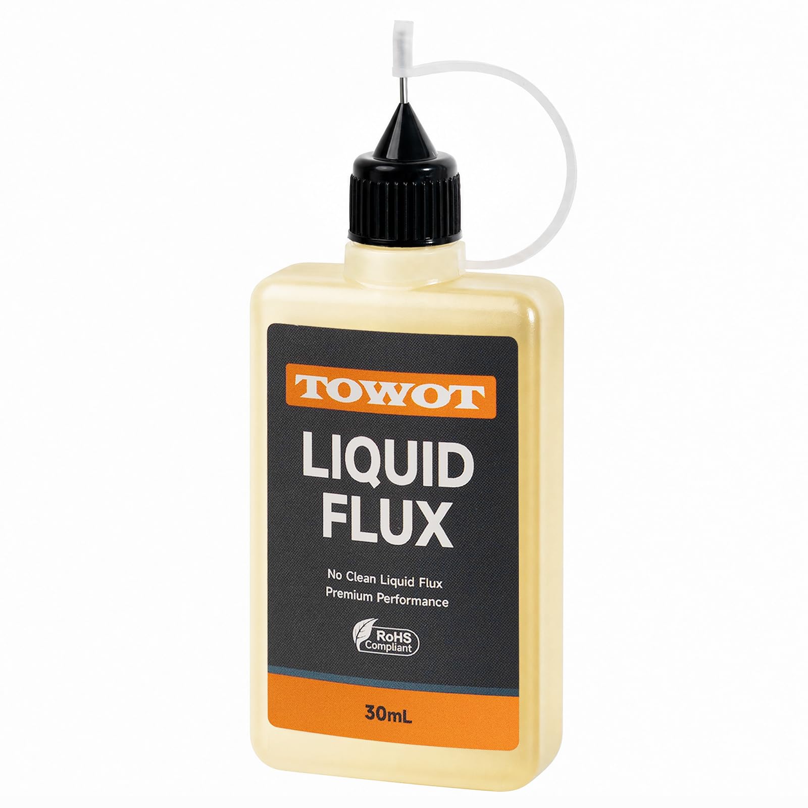 TOWOT Liquid Solder Flux, 30ml No-Clean Soldering Flux for Electronics, Lead-Free & Anti-Corrosion, High Purity Rosin Solder Flux for PCB, Copper, Silver