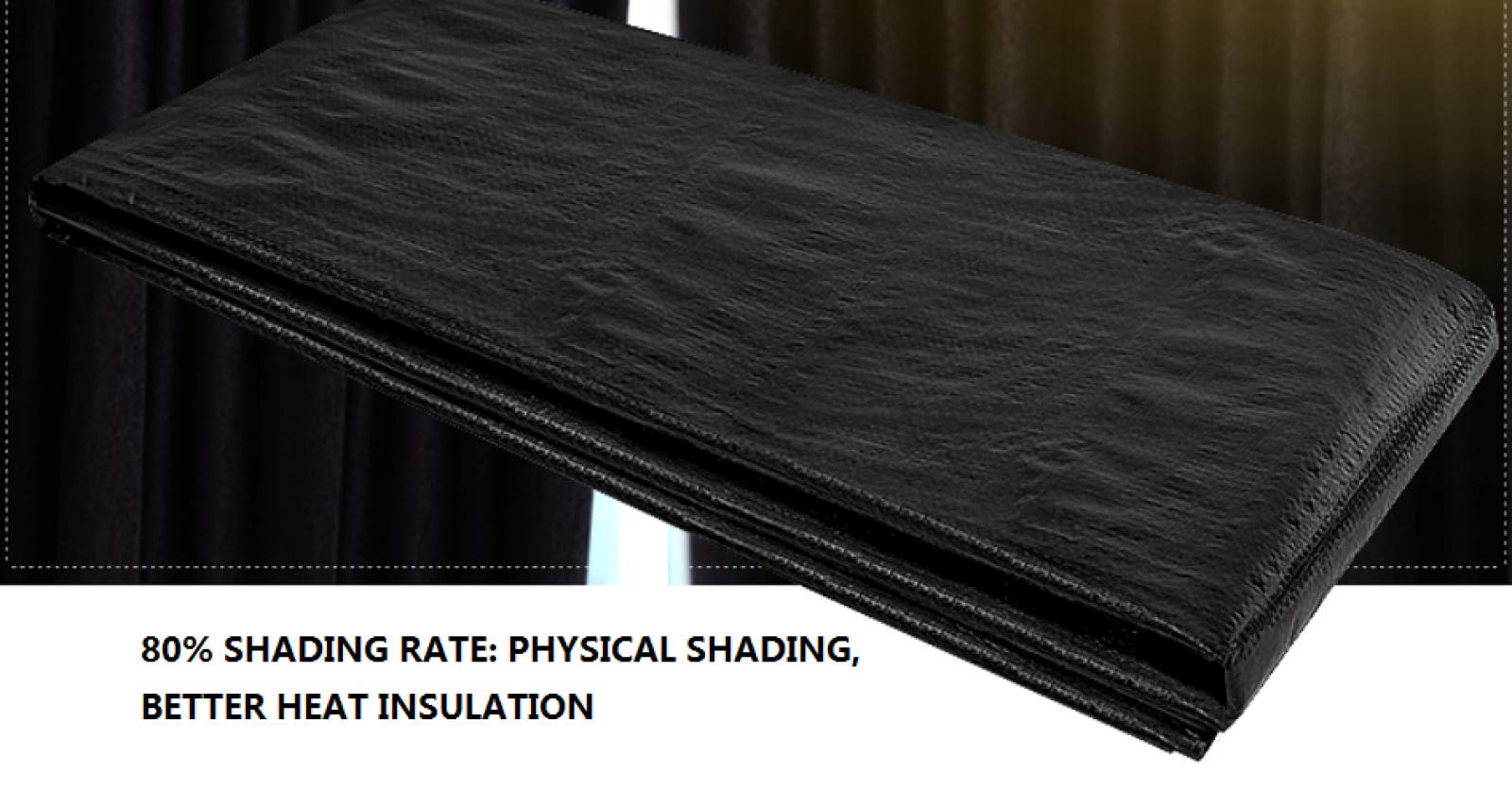 Lona impermeable resistente – Lona de polietileno de 12 mil de grosor, a prueba de rasgaduras, con ojales y bordes reforzados, color negro, 4 x 10 m, ideal para acampar al aire libre y construcción