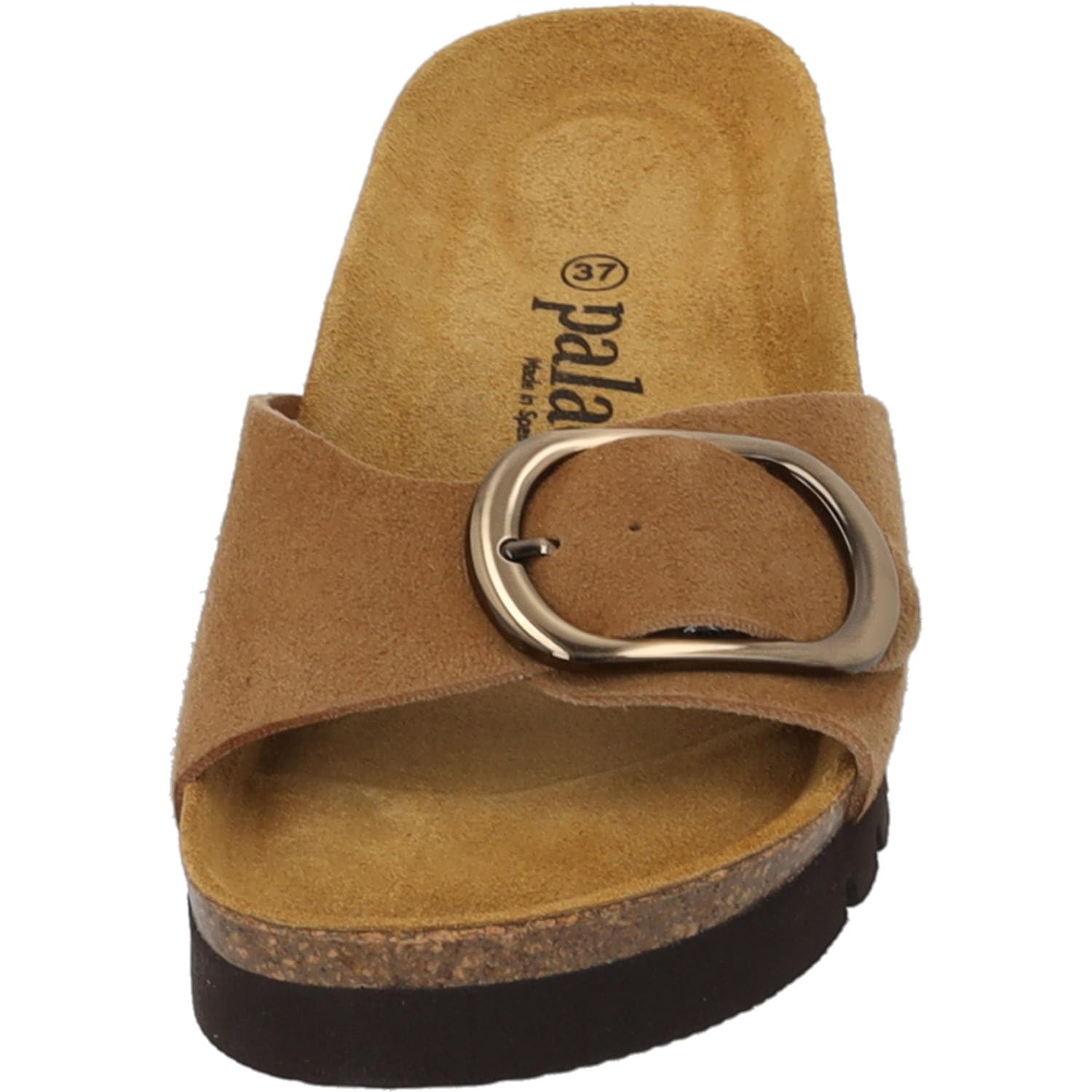 Palado Damen Pantoletten Malta OGS MP Premium Leather - Sandalen Made in Spain - elegante Hausschuhe mit Kork-Fußbett - modische Sommerschuhe