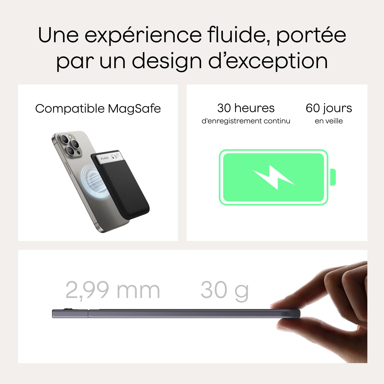 Plaud Note Enregistreur Vocal IA avec Étui, Transcription et Résumé IA Noir | Dictaphone Enregistreur Vocal Numérique IA, Résumé Automatique, Compatible Teams, 112 Langues, pour Réunions et Appels
