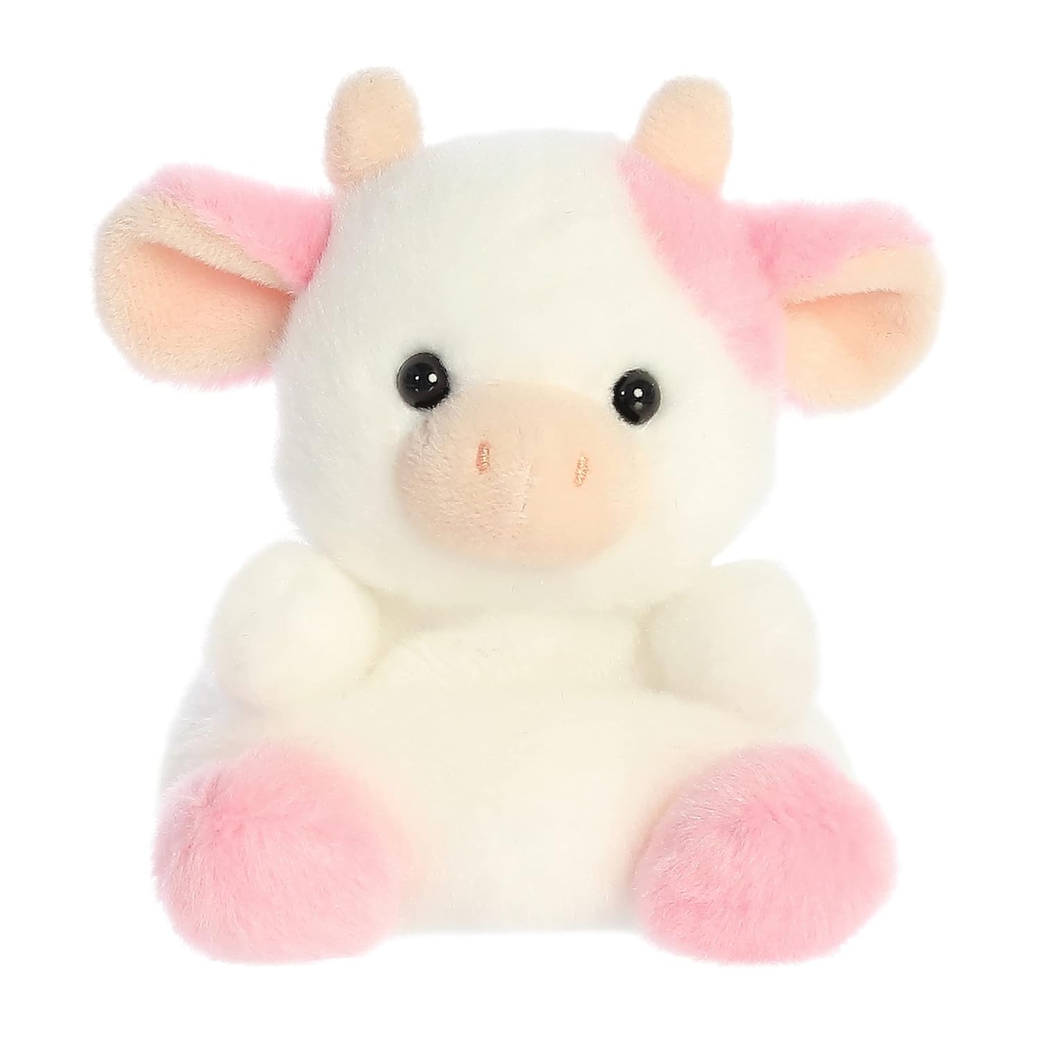 Aurora Adorable Palm Pals Belle Strawberry Cow Stuffed Animal - Fun Collectible Plush for Kids and Adult Collectors