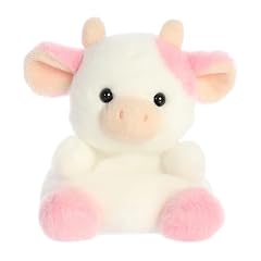 Aurora Adorable Palm Pals Belle Strawberry Cow Stuffed Animal - Fun Collectible Plush for Kids and Adult Collectors