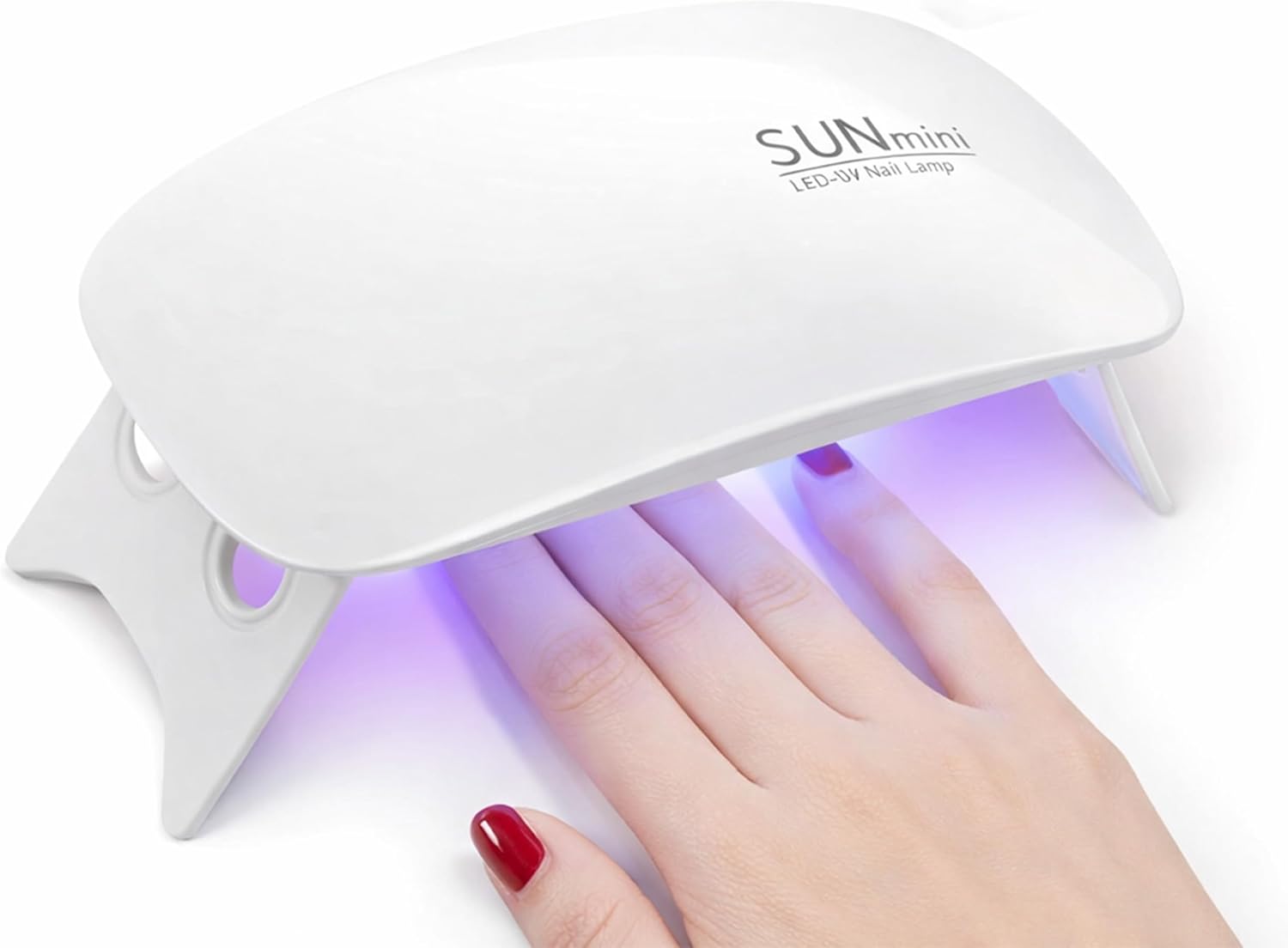 Sun&Beam Nails Nail Lamp UV Light Plug-in Foldable with 60s/120s Timer One-Button Control Minimal Design (White)