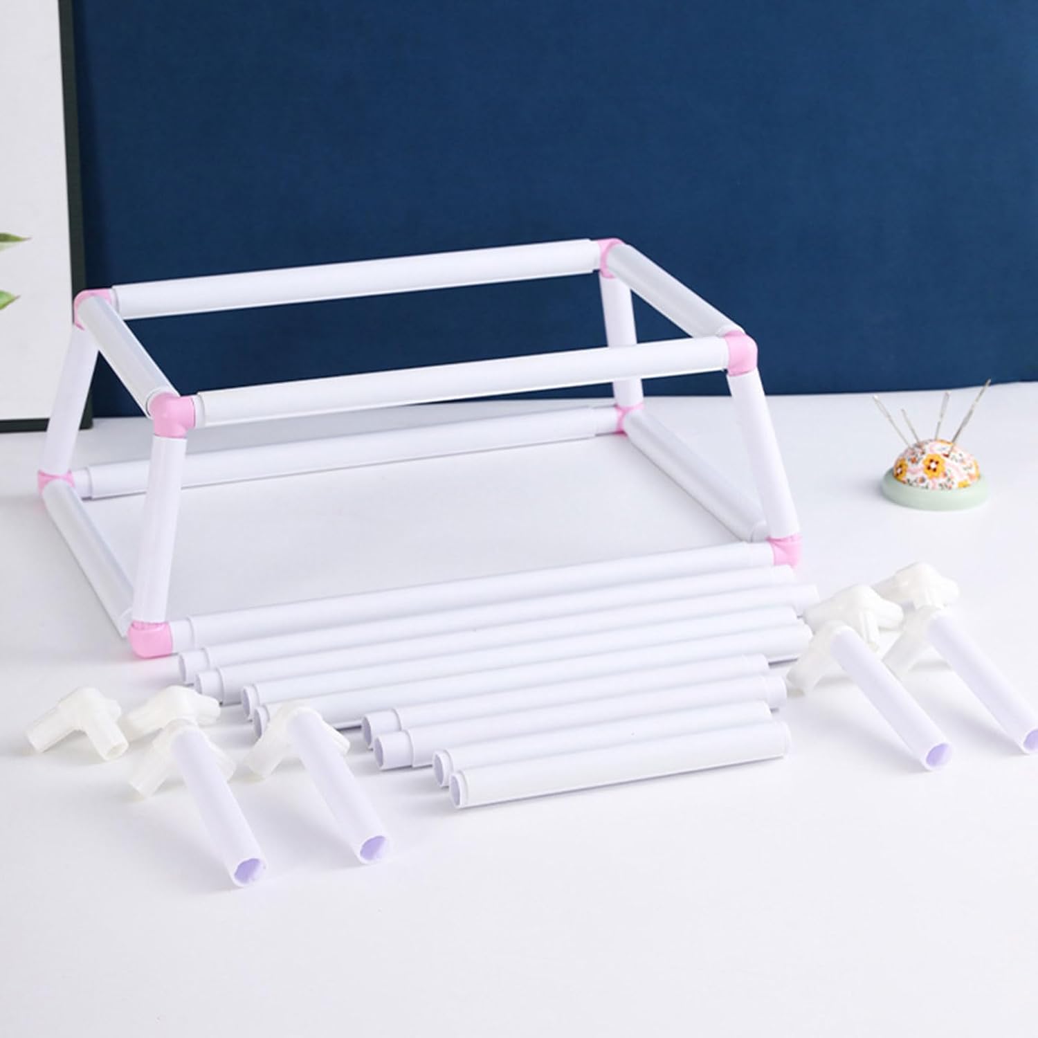Square Quilting Frame Double Layer Embroidery Snap Frame Trapezoids Shaped Embroidery Frame for Embroidery Quilting
