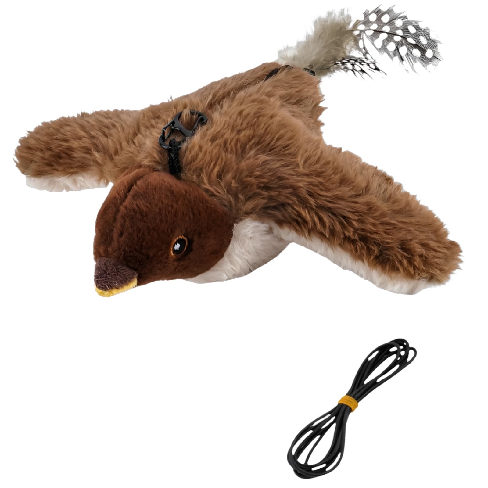 Juguete eléctrico de gato gorrión volador wkao interactivo con hierba gatera y carga USB
