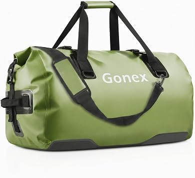 Gonex Extra Large Waterproof Dry Duffel Bag, Roll-Top PVC Gear Bag | Waterproof PVC, Roll-Top Closure, Wet Pocket, Shoulder & Hand Carry, Kayaking, Paddleboarding, Travel