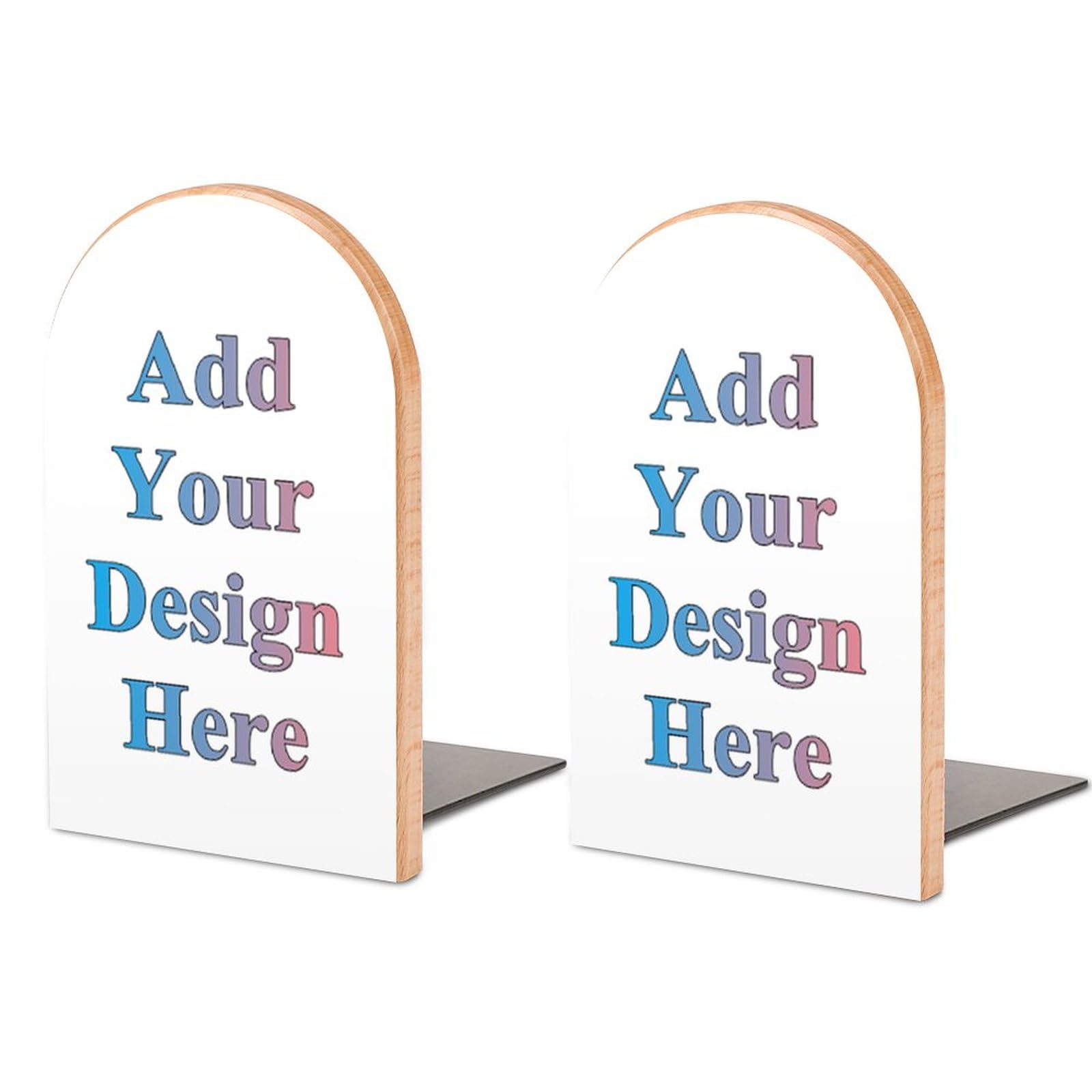 Djngn As Pic Personalised Wood Book Ends For Shelves,Custom Bookends Office Book Stand Personalised Decorative Bookend Heavy Duty Non-Slip Book Holders Stopper For Home Family Office School