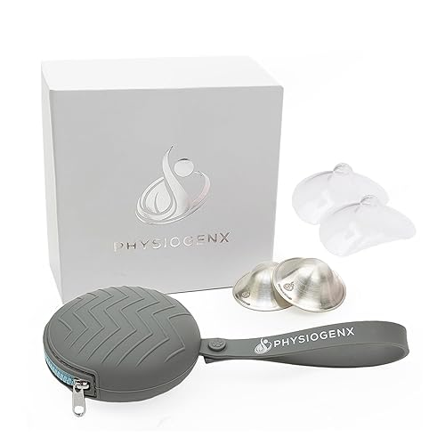 Miniatura 9 de Juego de cubiertas plateadas para pezones para lactancia materna y protectores de pezones de silicona para lactancia, recién nacidos, kit de cuidado