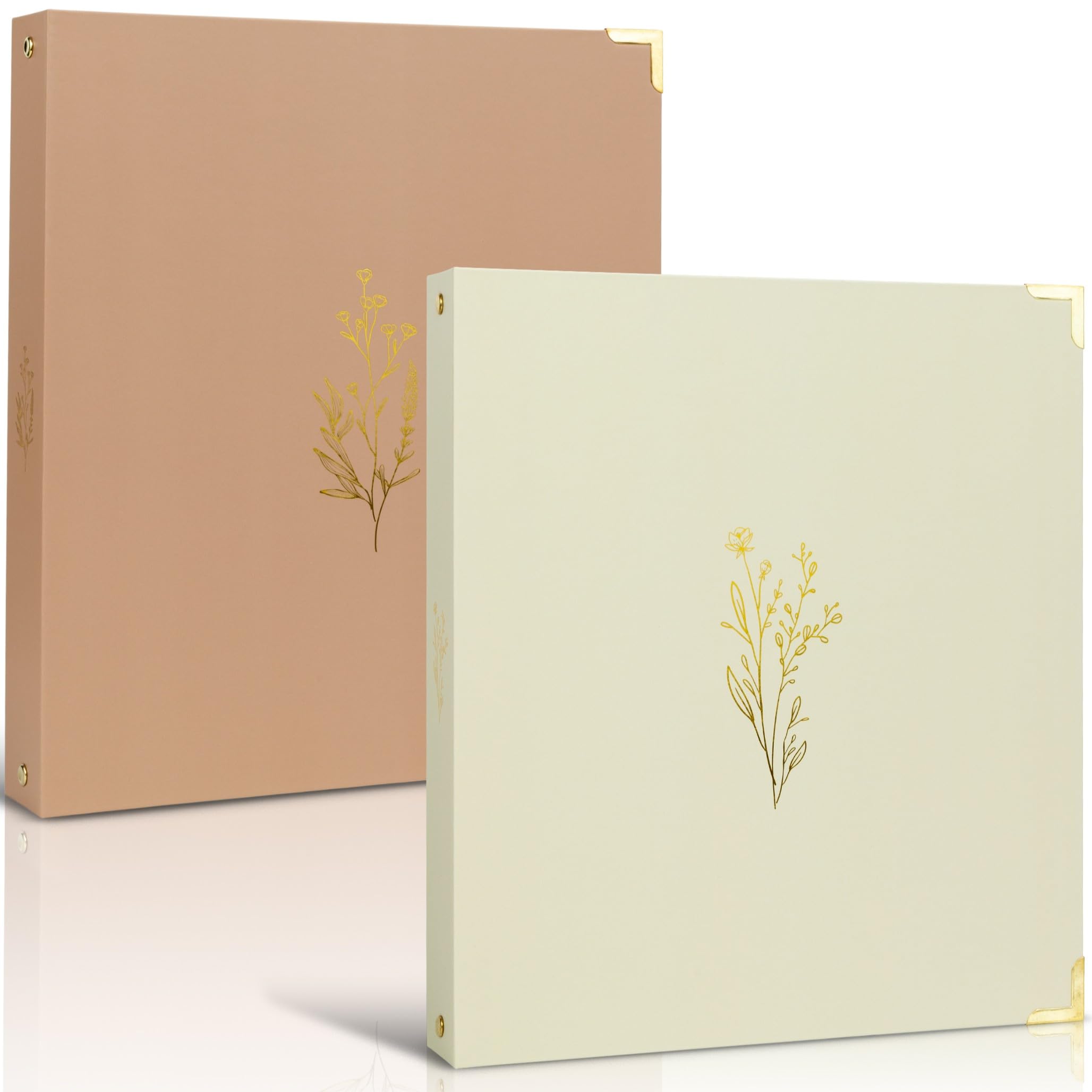 Aesthetic 3 Ring Binder Set of 2 - Sturdy 1 Inch Fits Letter Sized Paper A Cute Three for Women or Men with Pocket Easily Organizes Your Paperwork School, Office Work