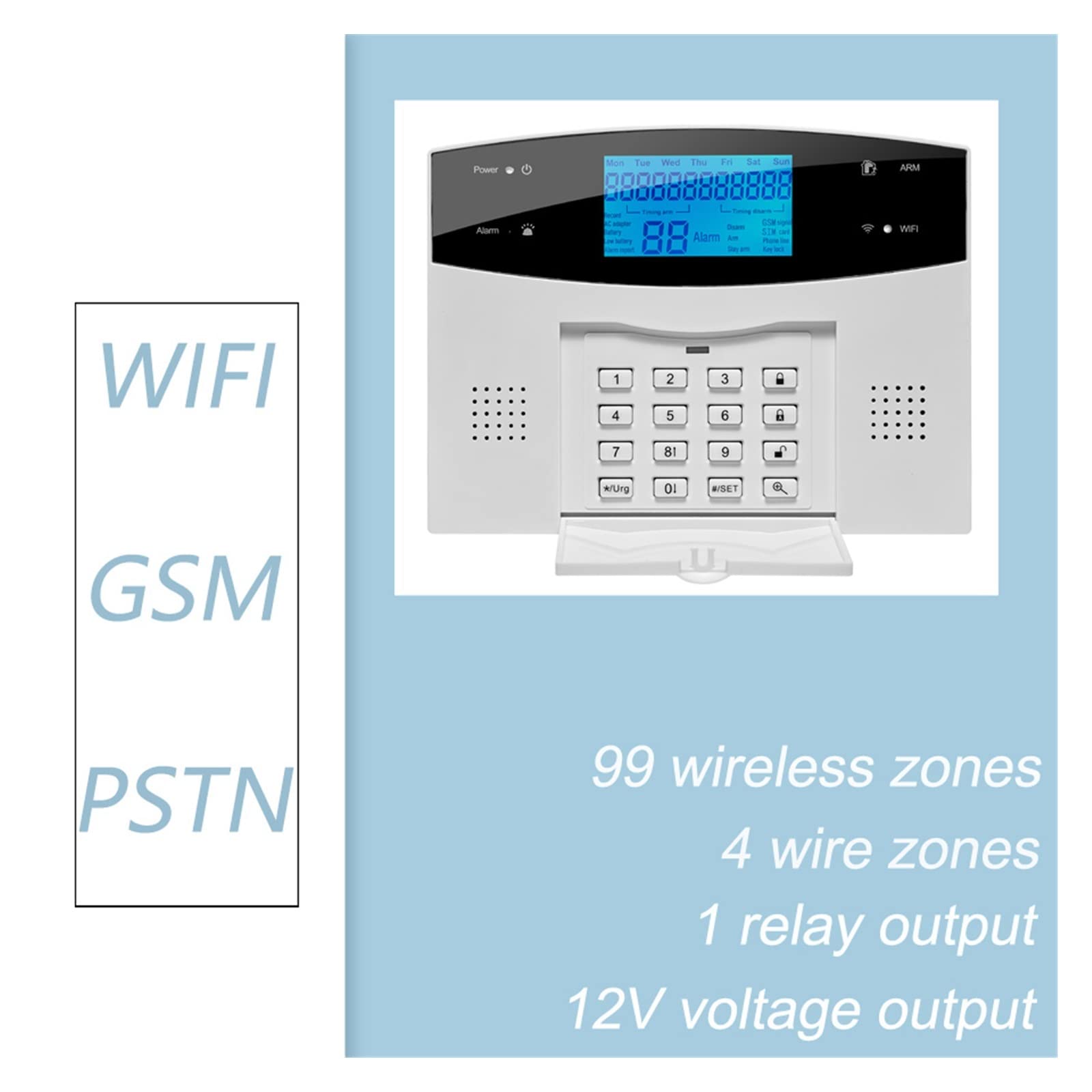 Kit Allarme Casa, Tuya Wireless WiFi GSM Home Burglar Security Alarm System Smart Life Apps Control with Sensor Detector Kit