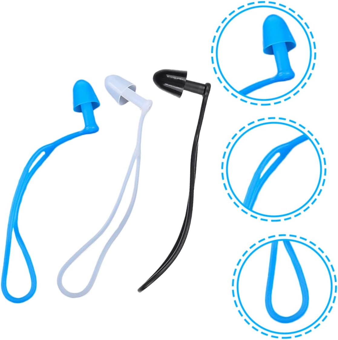 3pairs Silicone Ear Plugs for Swimming Adult Boys and Girls Ear for Surfing Snorkeling and Water Sports Comfortable Fit for Minimal Hearing Disruption