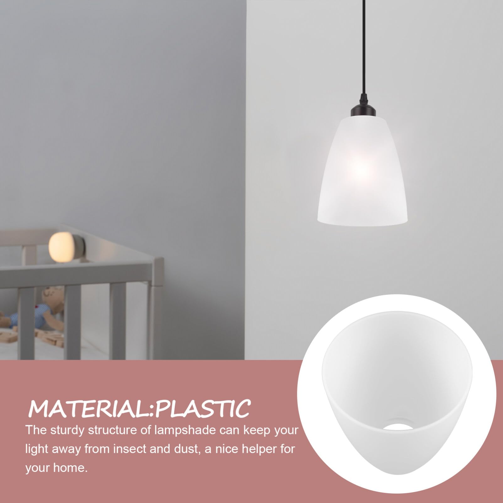 Alipis 5 Pièces Abat-jour Plastique Incliné Remplacement