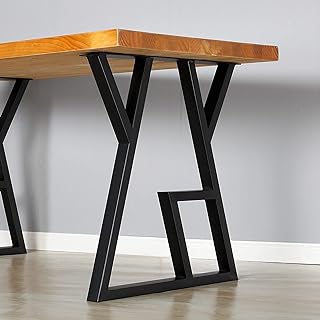 SSS Furniture 2 Pack Industrial Metal Furniture Legs 2 Tier 28” H x 24” ...