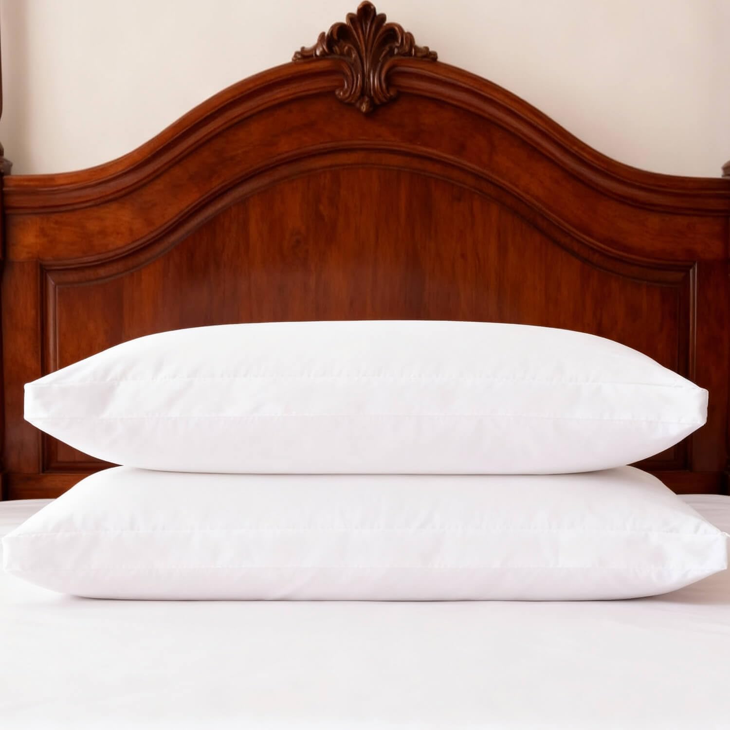 Gooeb Thick Bed Pillows King Size Set of 2 Hotel Collection Soft Down Alternative Supportive Pillow for Back Stomach Side Sleeper White 20x36 inches