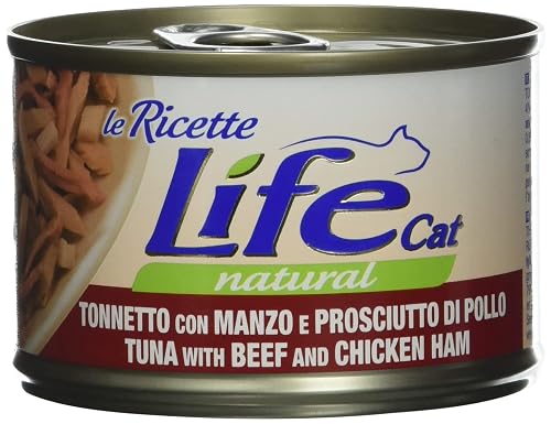 Life Cat 102311 Le Recetas con atún, Vacuno y jamón de Pollo, 150 Gramos