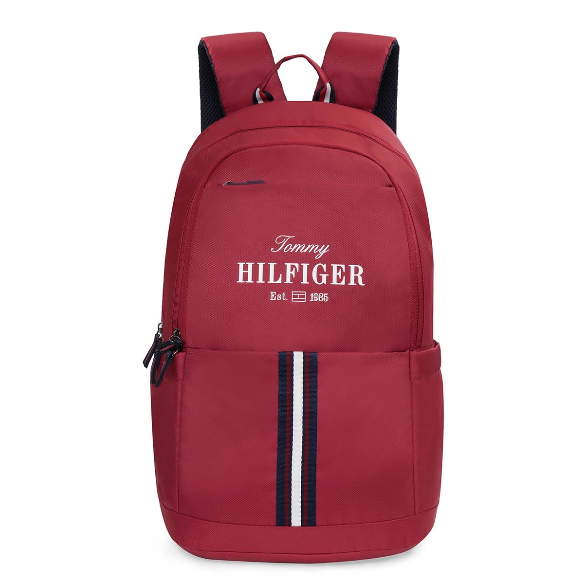 tommy hilfiger Laptop Backpack Elbert - Burgundy | Backpack for School, College and work | Water-Resistant, Fits 15-inch Laptop, with Rain Cover, Trolley Holder & 1-Year Warranty | 31L Capacity-picture-14