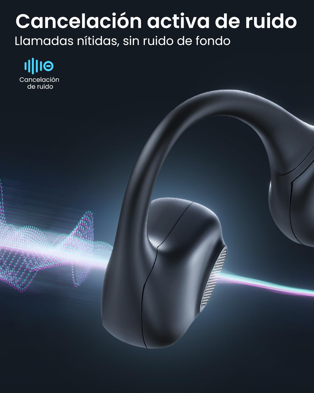 HIFI WALKER Auriculares de Conducción Aérea Bluetooth 5.4 Deportivos con 32GB MP3, Auriculares Open Ear con Cancelación de Ruido, 15h Reproducción, para Correr Gimnasio Fitness Llamadas HD