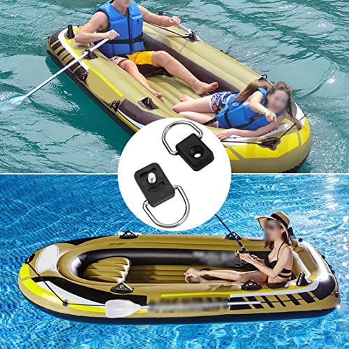 10 pçs preto canoa caiaque equipamento de pesca d anéis acessório de caiaque com parafusos m6 para e