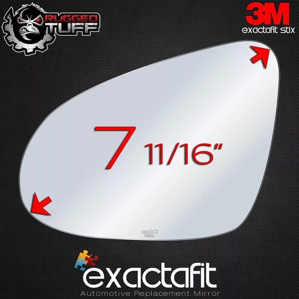 Driver Side Mirror Glass Replacement For 2012 2013 2014 2015 2016 2017 2018 2019 Toyota Prius C Left Door Flat Mirrors with Adhesives exactafit 8210L
