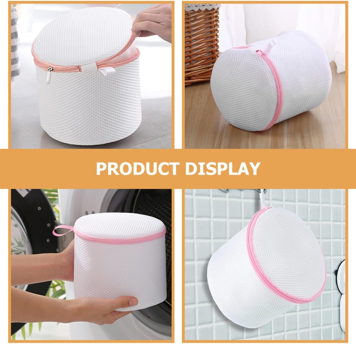 3pcs Bra Laundry Bags for Delicates Mesh Wash Bag with Zipper for Women’s Underwear Protection