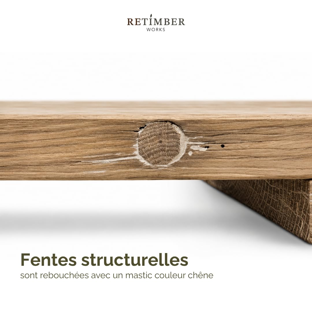 Étagère Murale Flottante en Bois de chêne Massif - 20 cm de Large - Fabriquée à la Main - 120 cm
