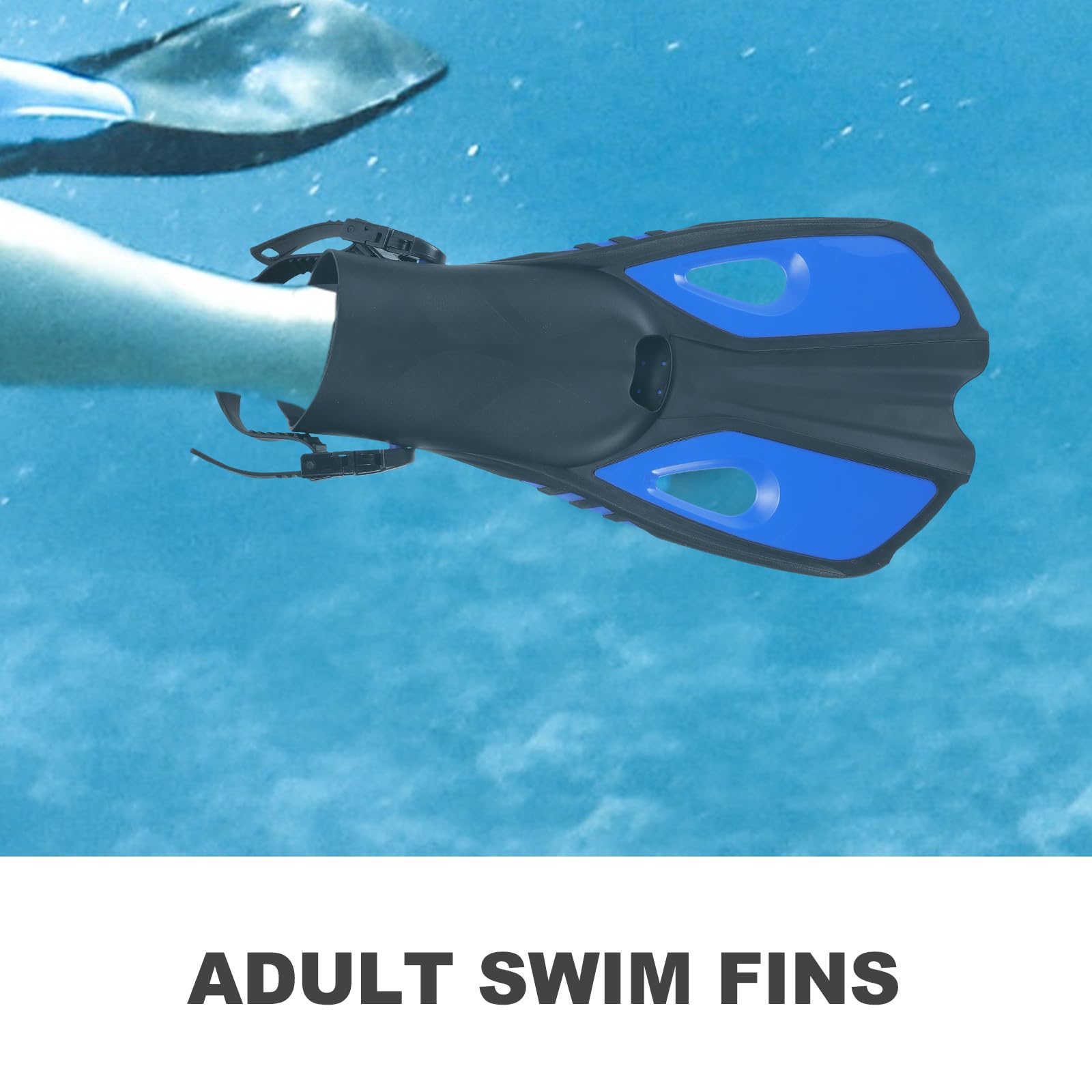 SHINEOFI Aletas de Natación Ajustables y Fáciles de Quitar de Goma para Entrenamiento y Buceo Ideales para Adultos y Principiantes en Snorkel y Buceo
