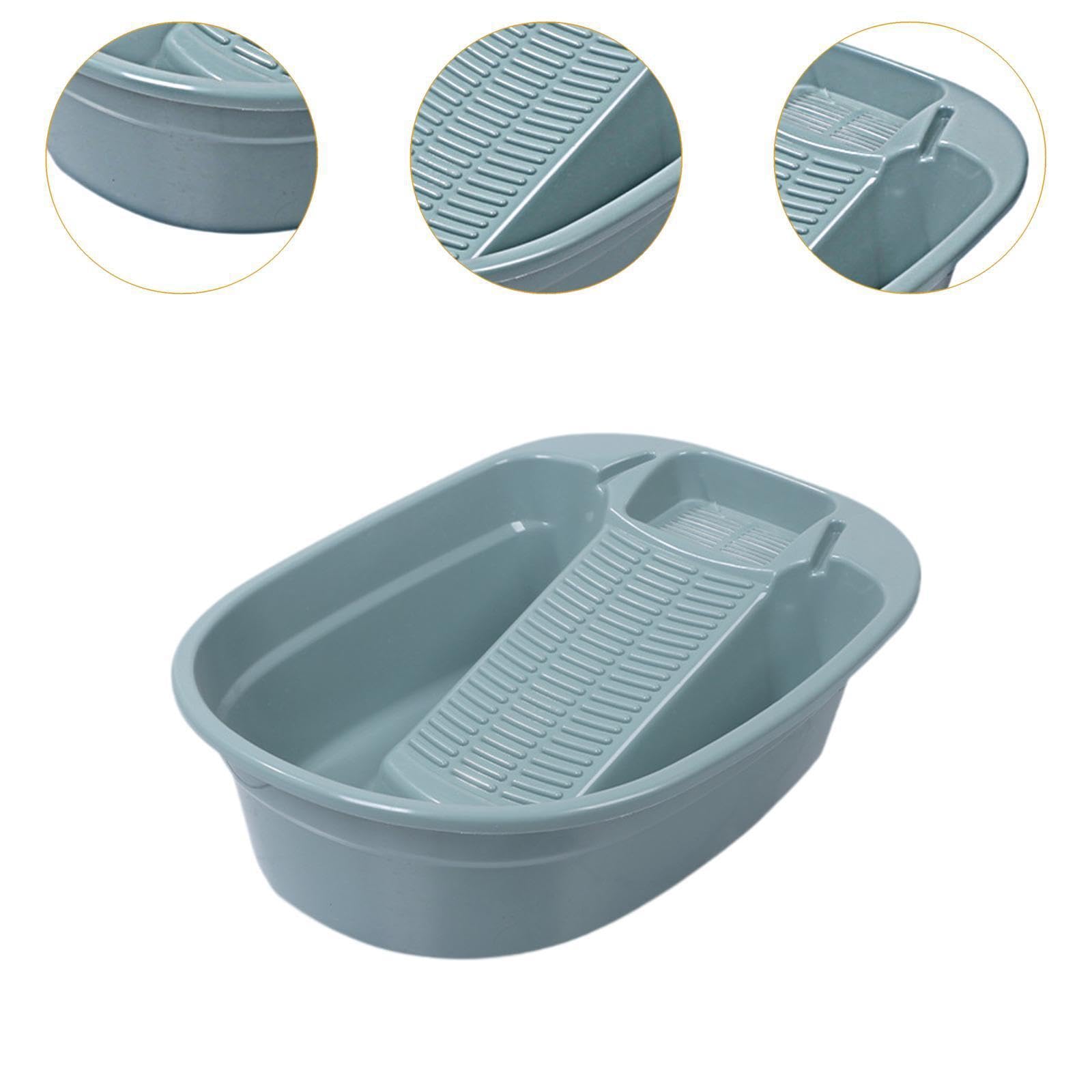Strumenti per la pulizia del lavandino con, turchese, 41x32.5x15 cm | bucato a mano Attività quotidiane di lavanderia Forniture per la casa incluse Il lavandino per il è adatto per la casa con