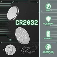 Vista 6 de 100 pilas CR2032 de 3 V, batería de litio de iones de litio CR2032 de 3 V, celda de botón de moneda para velas LED de té, juguetes de automóvil