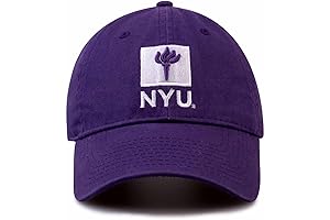 NYU NCAA Adult Relaxed Fit Logo Hat - Embroidered Logo - 100%...